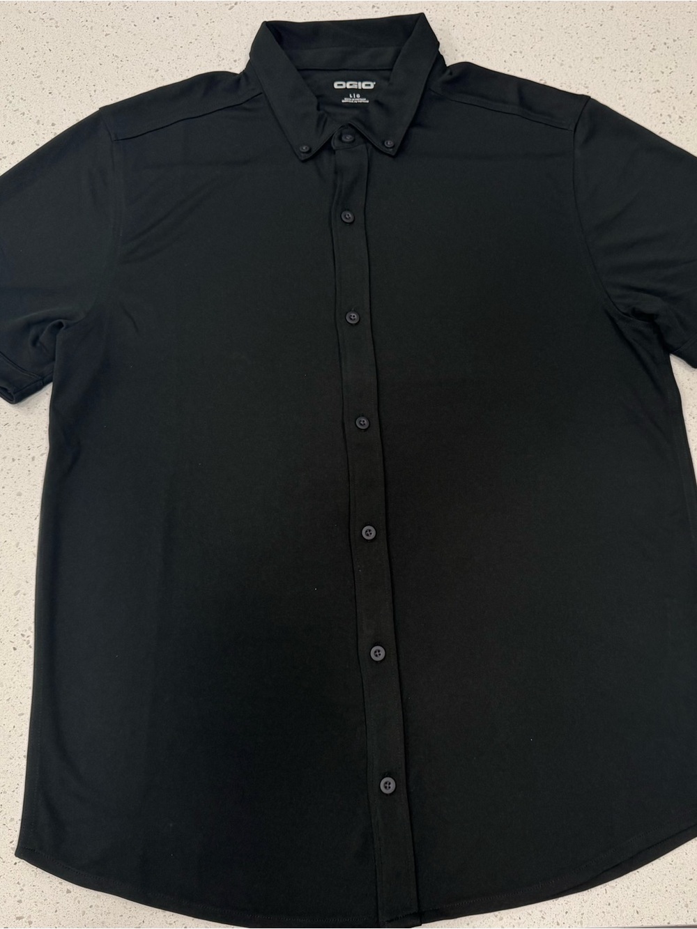 Mens OGIO Gravitate‎ Full-Button Polo , Black, NEW